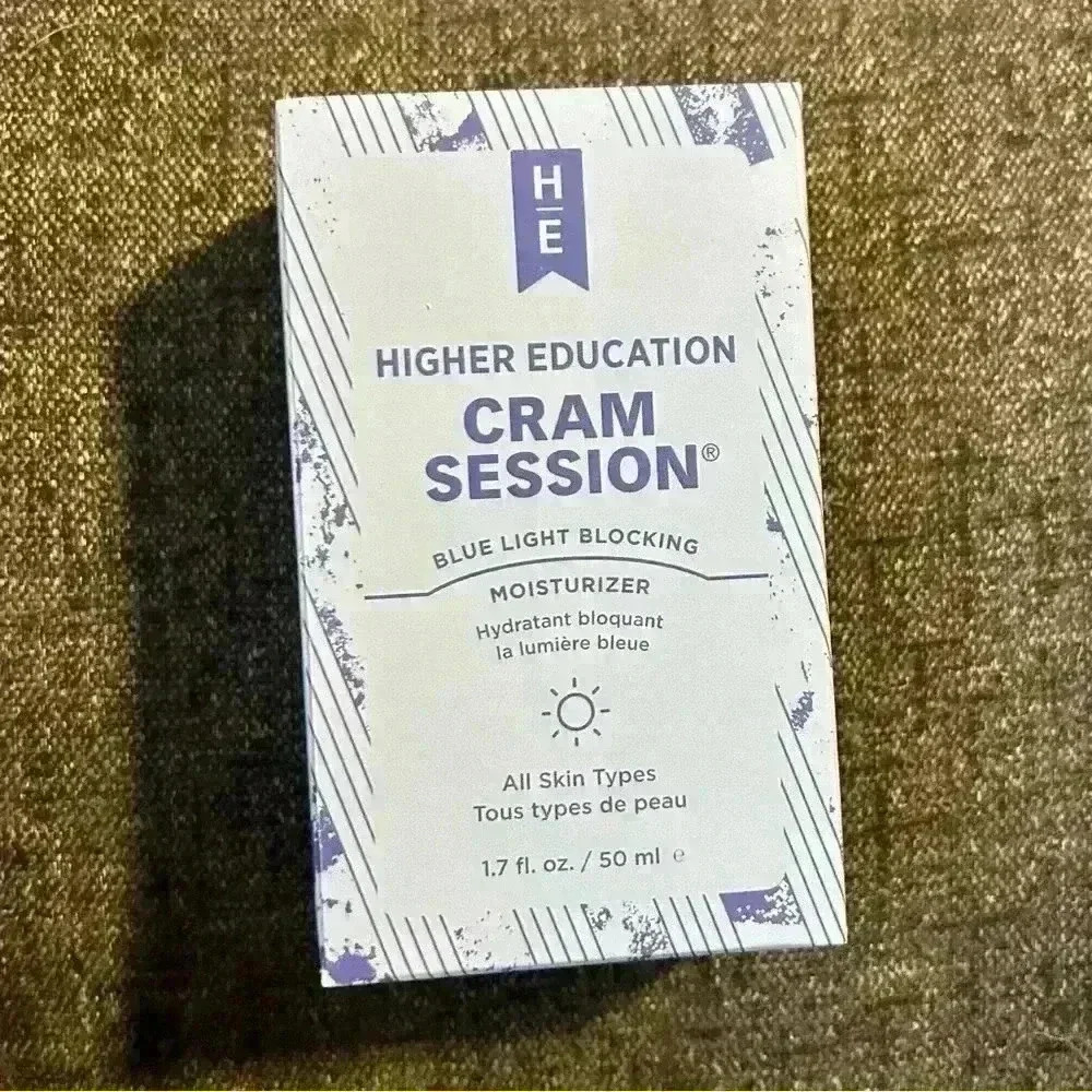 NWT Higher Education Skincare Cram Session Blue Light Blocking Face Moisturizer